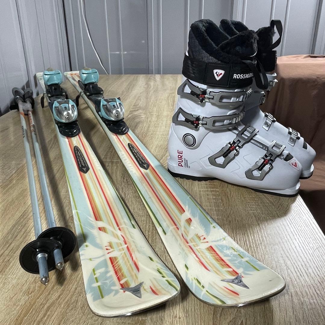 ATOMIC152cm ROSSIGNOL24.5cmストック付きスキーセット 楽天市場】スキーセット（スポーツ・アウトドア）の通販