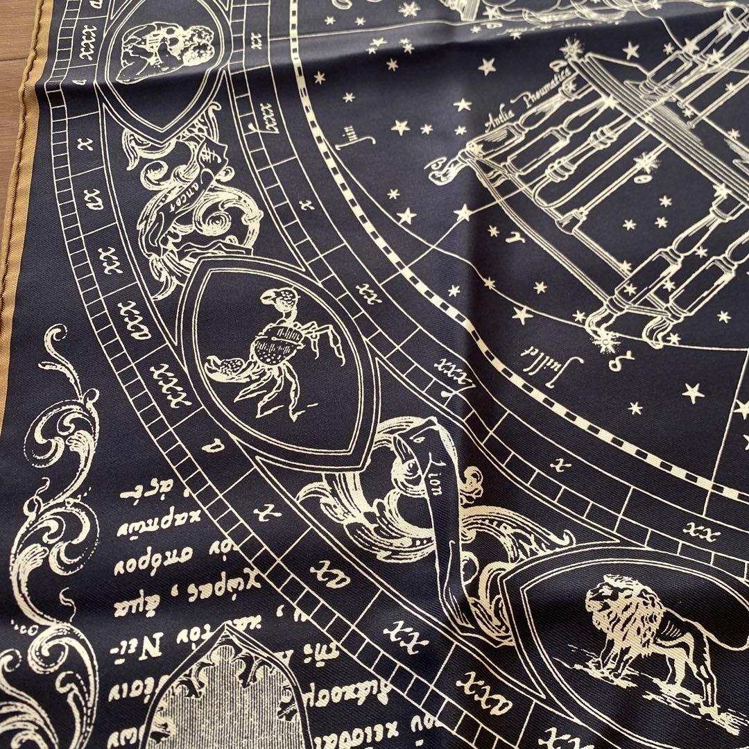 マニプリ manipuri シルクスカーフ 65 天界図 ネイビー - メルカリ