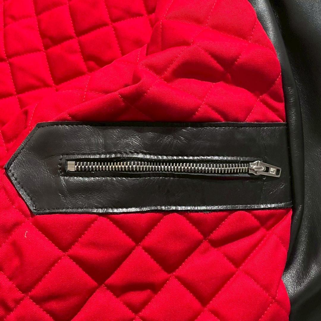 極美品 ルイスレザー 402 ライトニング タイト 馬革 内ポケット付 黒 40