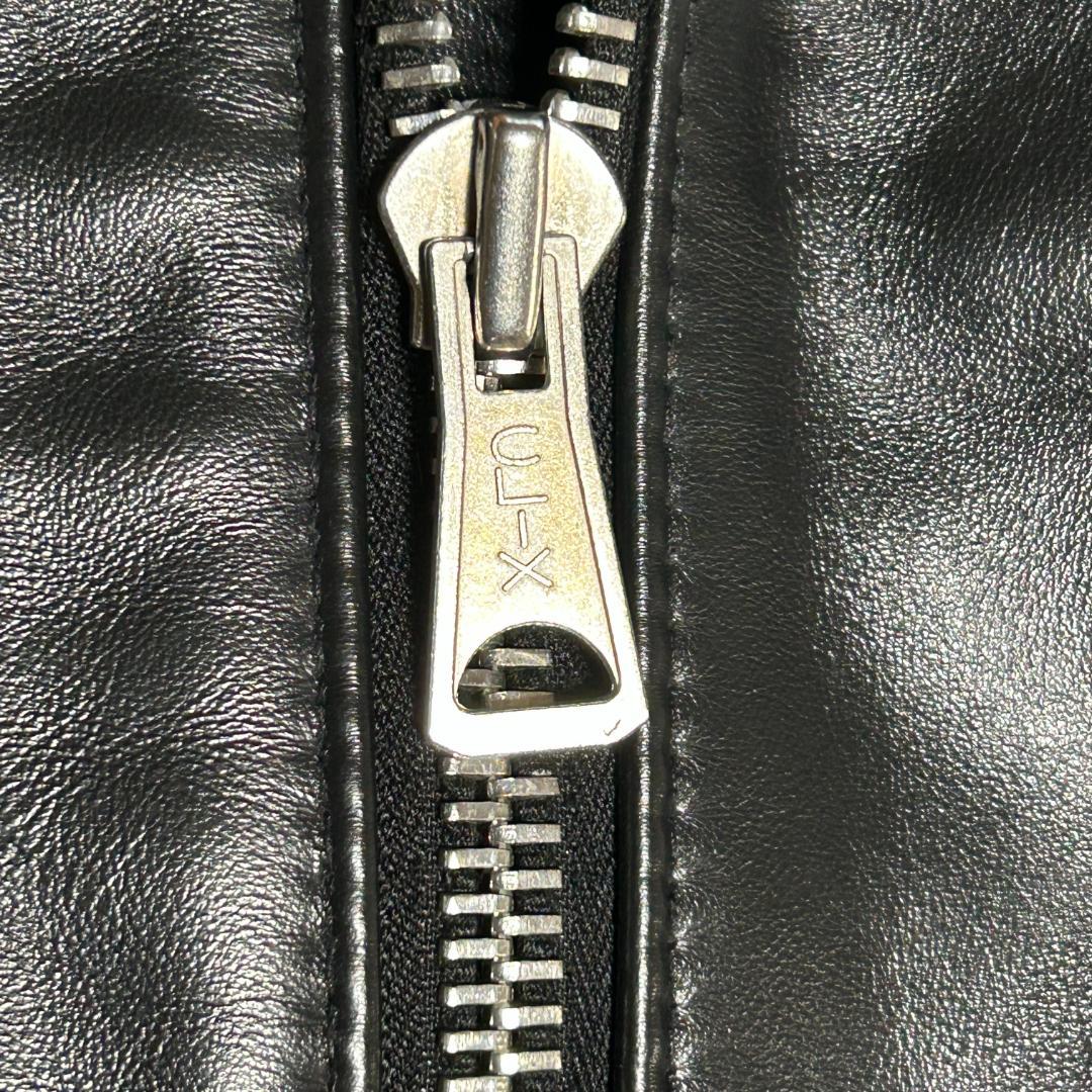 極美品 ルイスレザー 402 ライトニング タイト 馬革 内ポケット付 黒 40