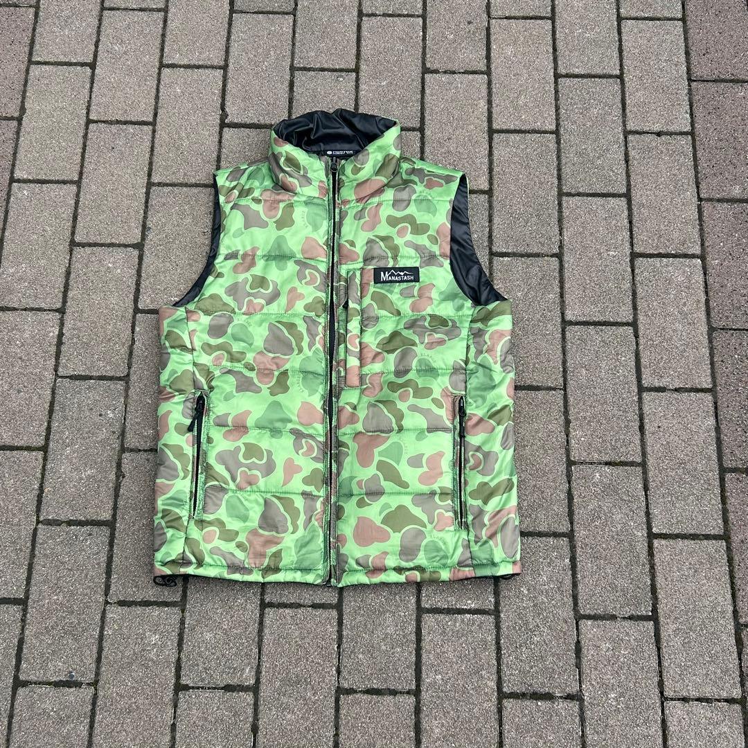 ダックハンターカモ ダウンベスト ナイロンベスト リバーシブル - メルカリ