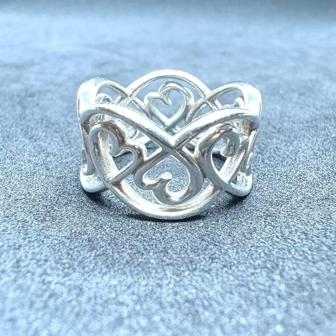 希少】Tiffany ティファニー ラビングハート スワールバンド リング