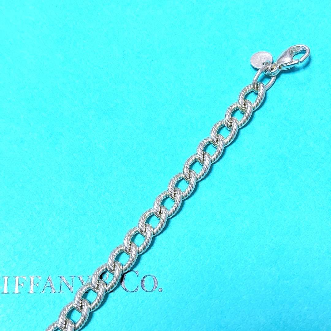 【美品】19.7cm ティファニー ツイストロープ リンク ブレスレット 925
