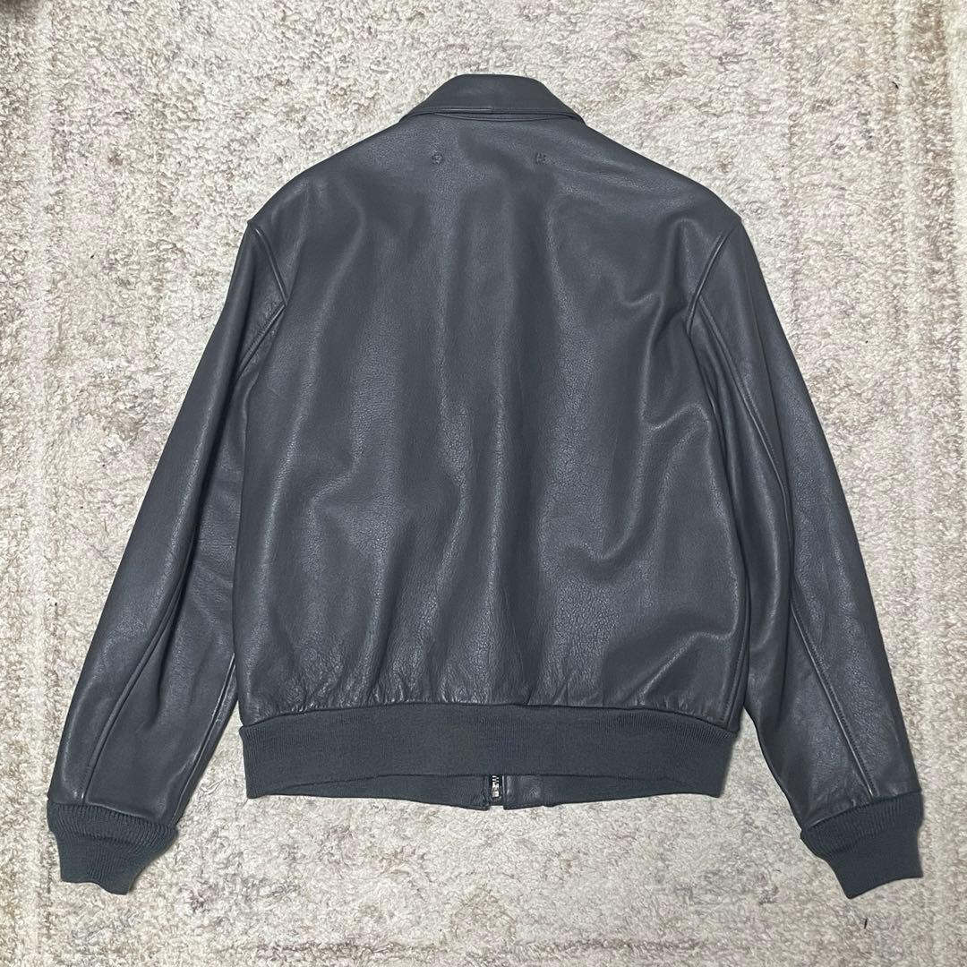 A-2 レザージャケット グレー 古着 ヴィンテージ 本革 フライト