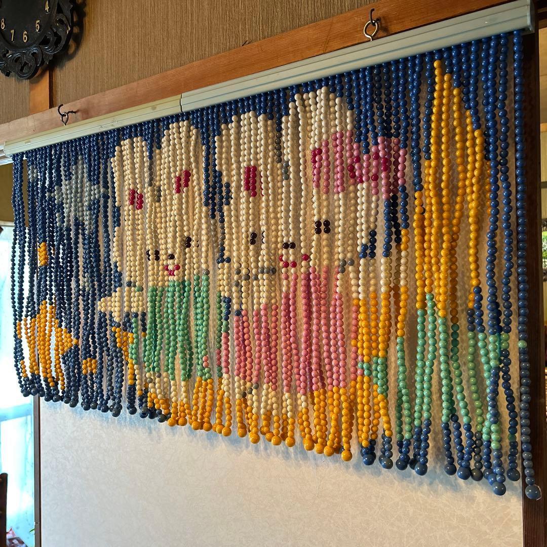 昭和レトロポップ ビーズカーテン ビーズのれん スキルスクリーン