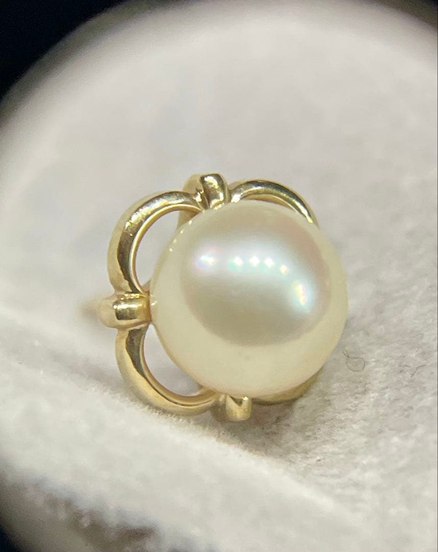ヴィンテージ ミキモト アコヤパール　ピンブローチ　タイタック M K14 刻印 存在感 MIKIMOTO ミキモト 本真珠 アコヤ 約8 5mm玉 タイタック