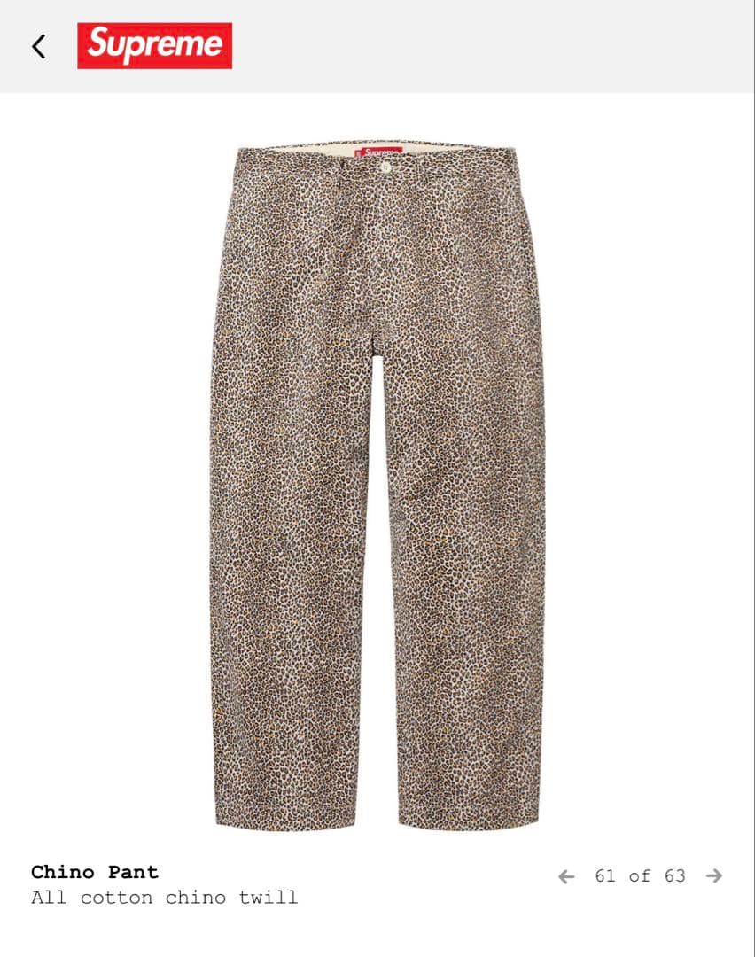 supreme leopard chino サイズ34 中古・古着通販】SUPREME (シュプリーム) 25FW Chino Pants Leopard