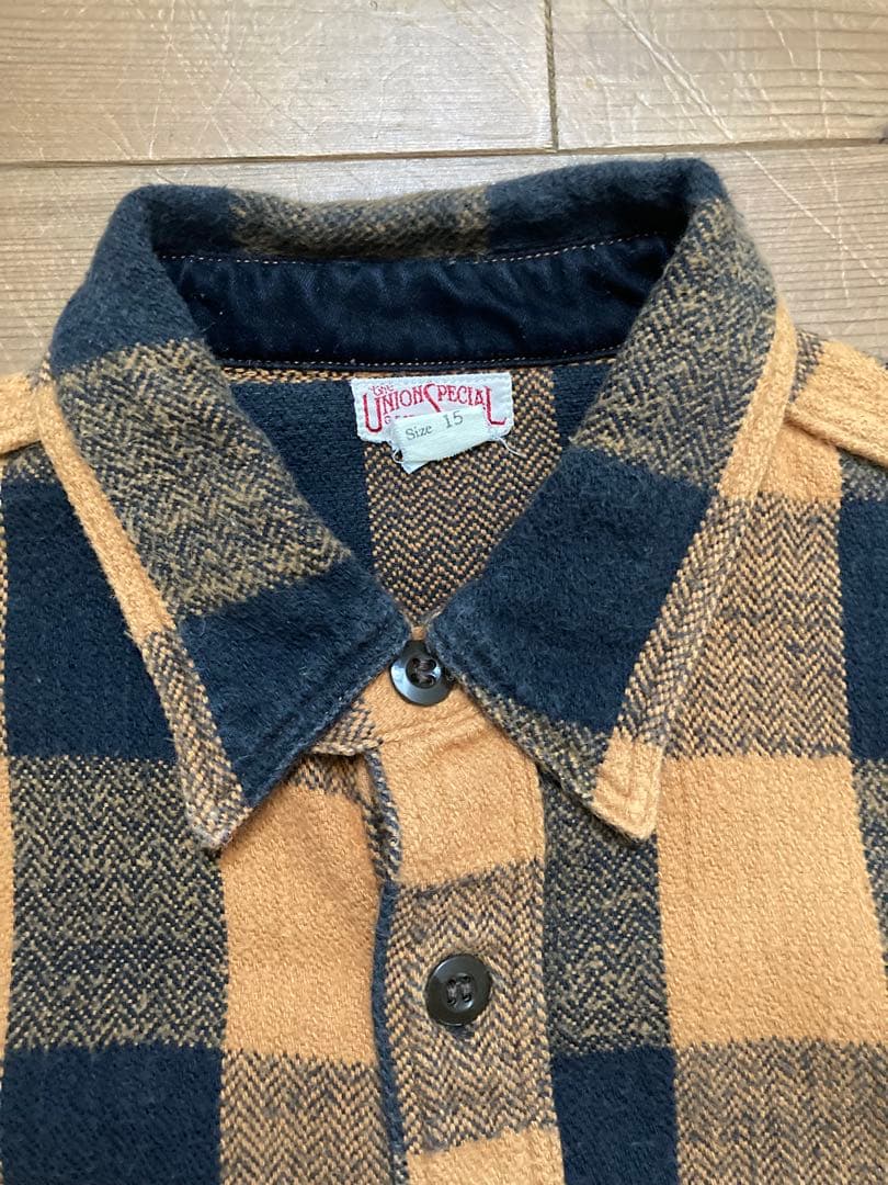 フリーホイーラーズUNION SPECIAL ネルシャツ 15 黄色×黒色 - メルカリ