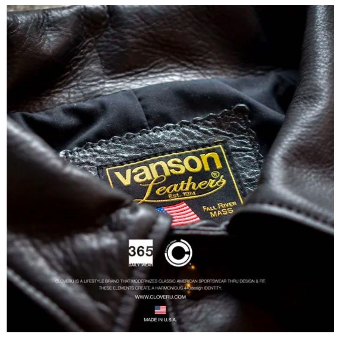 Cloveru×VANSON 50着限定 レザーコーチジャケット L(クローバル - メルカリ