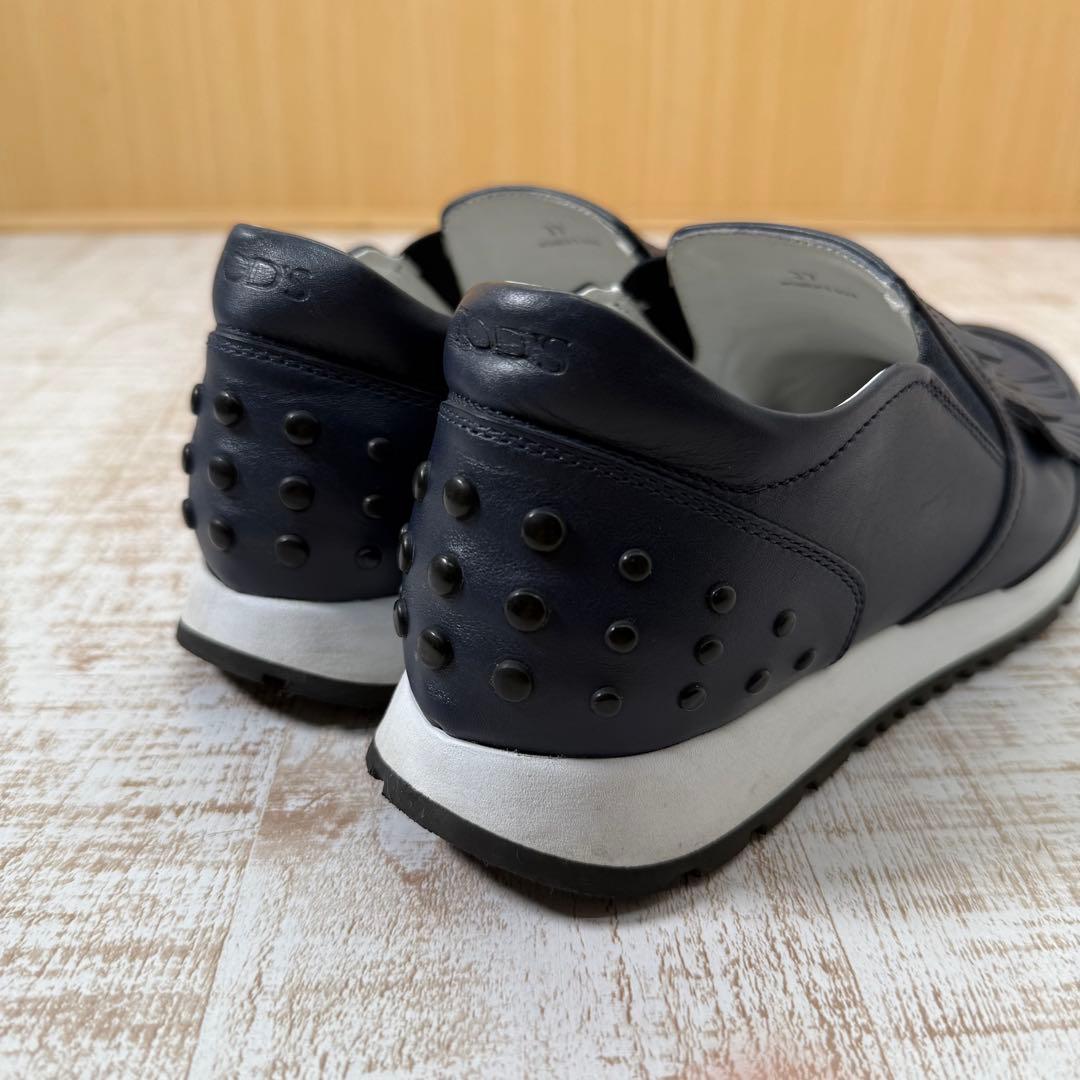 TOD'S トッズ レザースニーカー フリンジ 24cm ネイビー - メルカリ