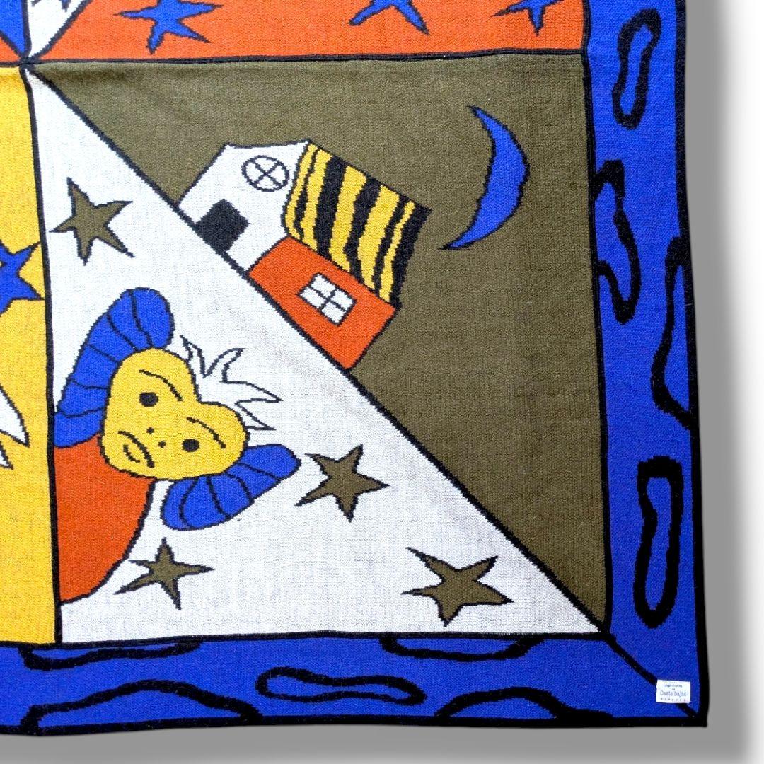 希少品 □カステルバジャック アート柄大判ストール シマウマ ヤシの木