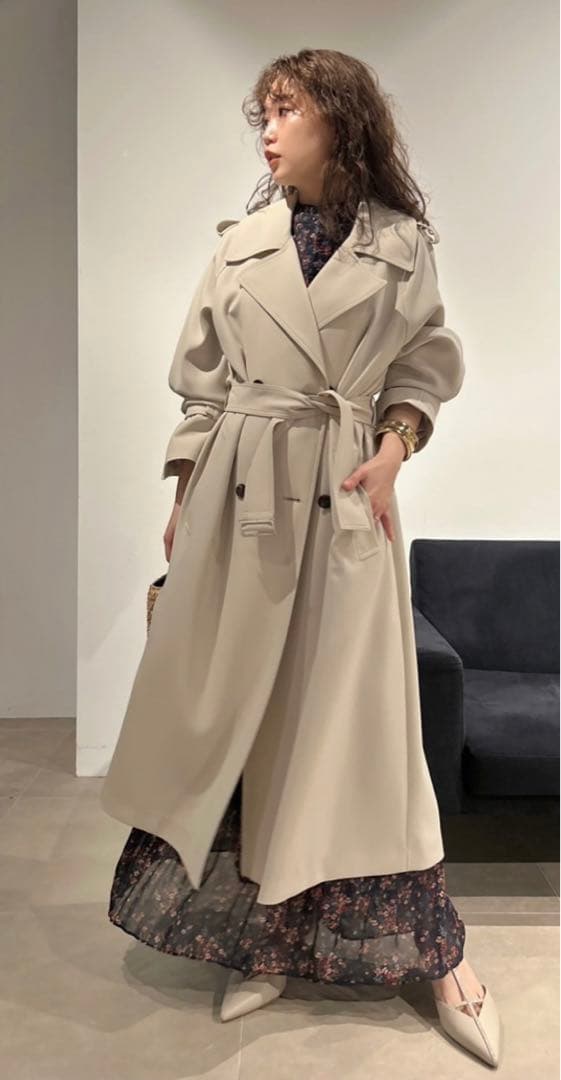 FRAY I.D スプリングオーバートレンチコート #ライトベージュS - メルカリ