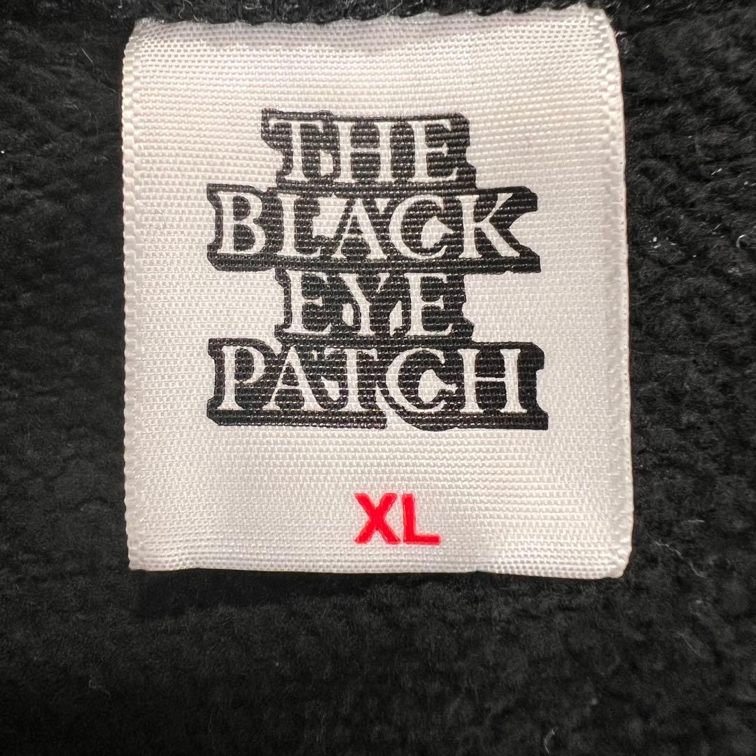 激レア』ブラックアイパッチ パーカー センター刺繍ロゴ 取扱注意 黒