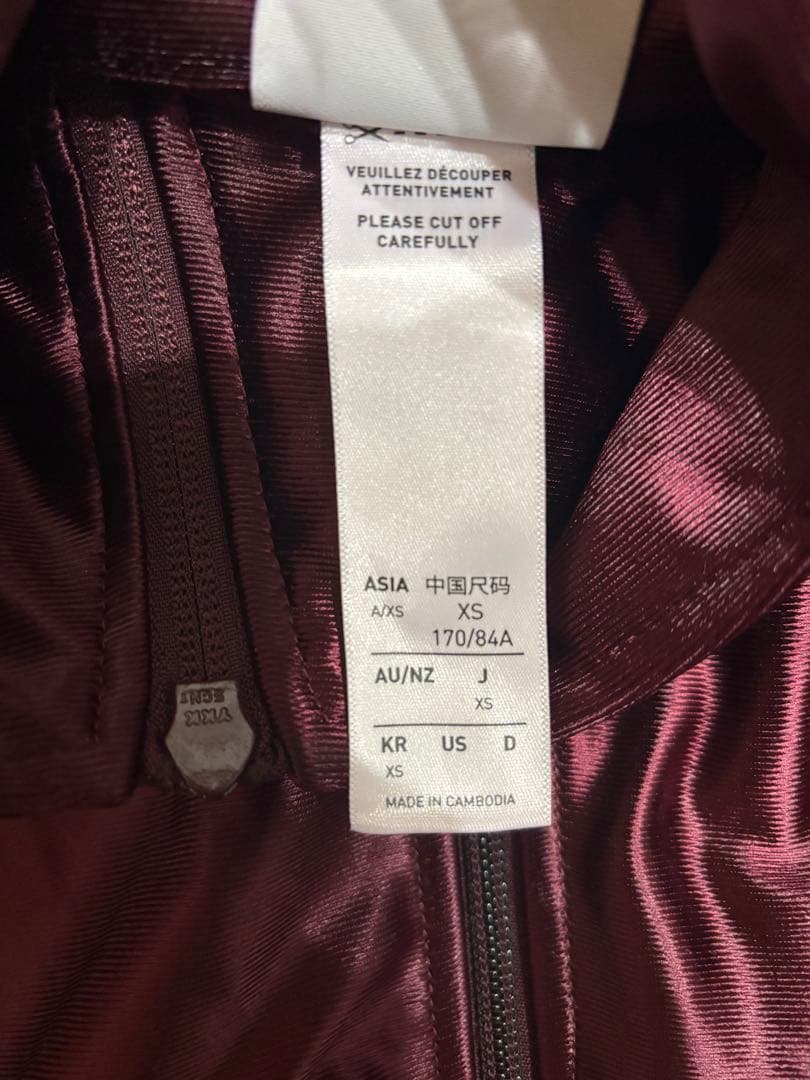 adidas トラックジャケット 完売商品 マルーン バーガンディ美品XS