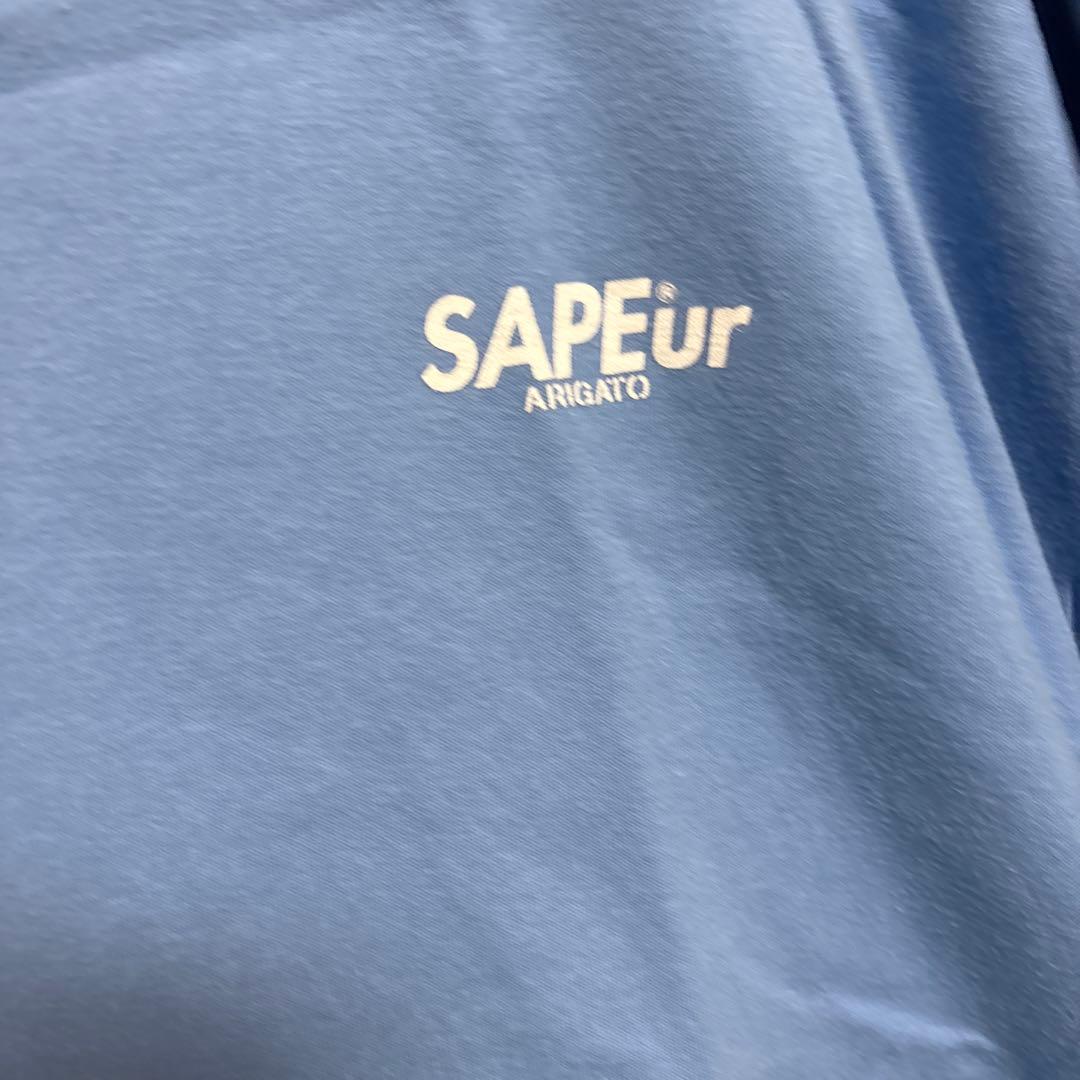 SAPEur 半袖Tシャツ XL ライトブルー サイズラベル サプール 水色