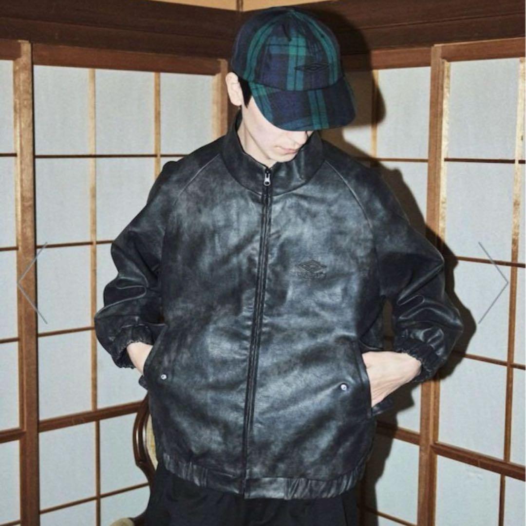 UMBRO/アンブロ レザージャケット ブルゾン ライダース ブラック 黒