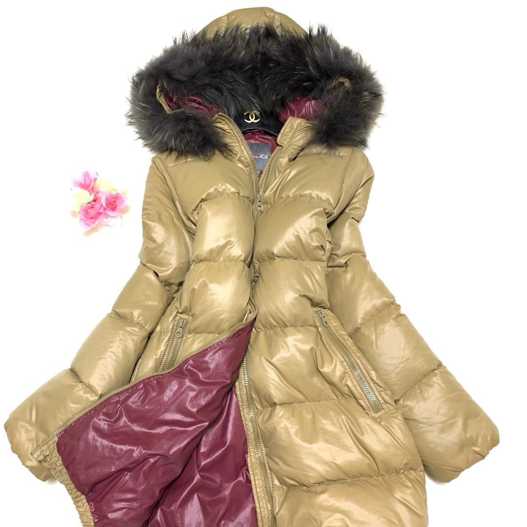 ★未使用級　デュベティカ　ダウンコート❤︎カッパ　2way ❤︎ラクーンファー　ML DUVETICA デュベティカ Kappa ラクーンファー ナイロンフードダウン