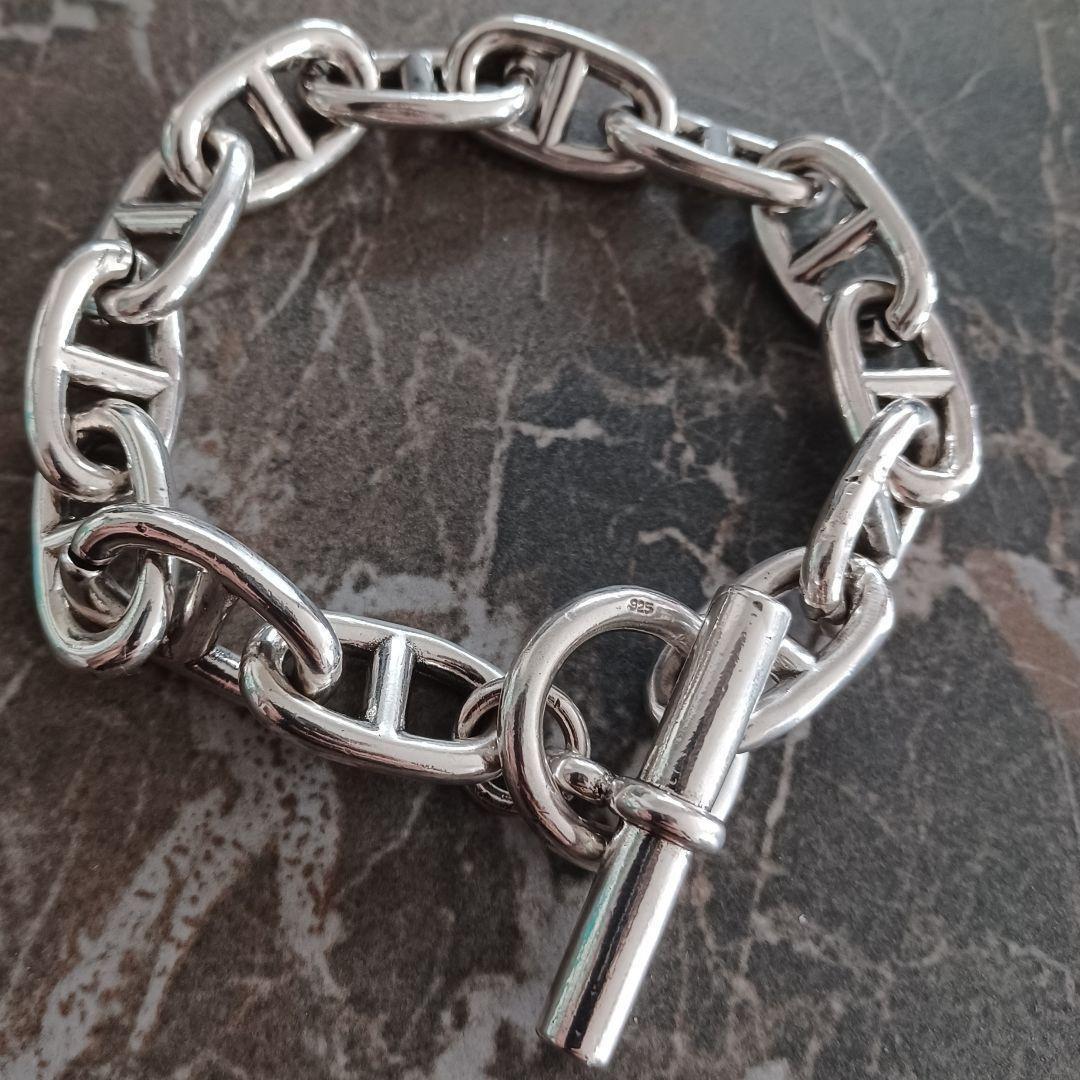 シェーヌダンクル 925 ブレスレット シルバー メンズ レディース 太