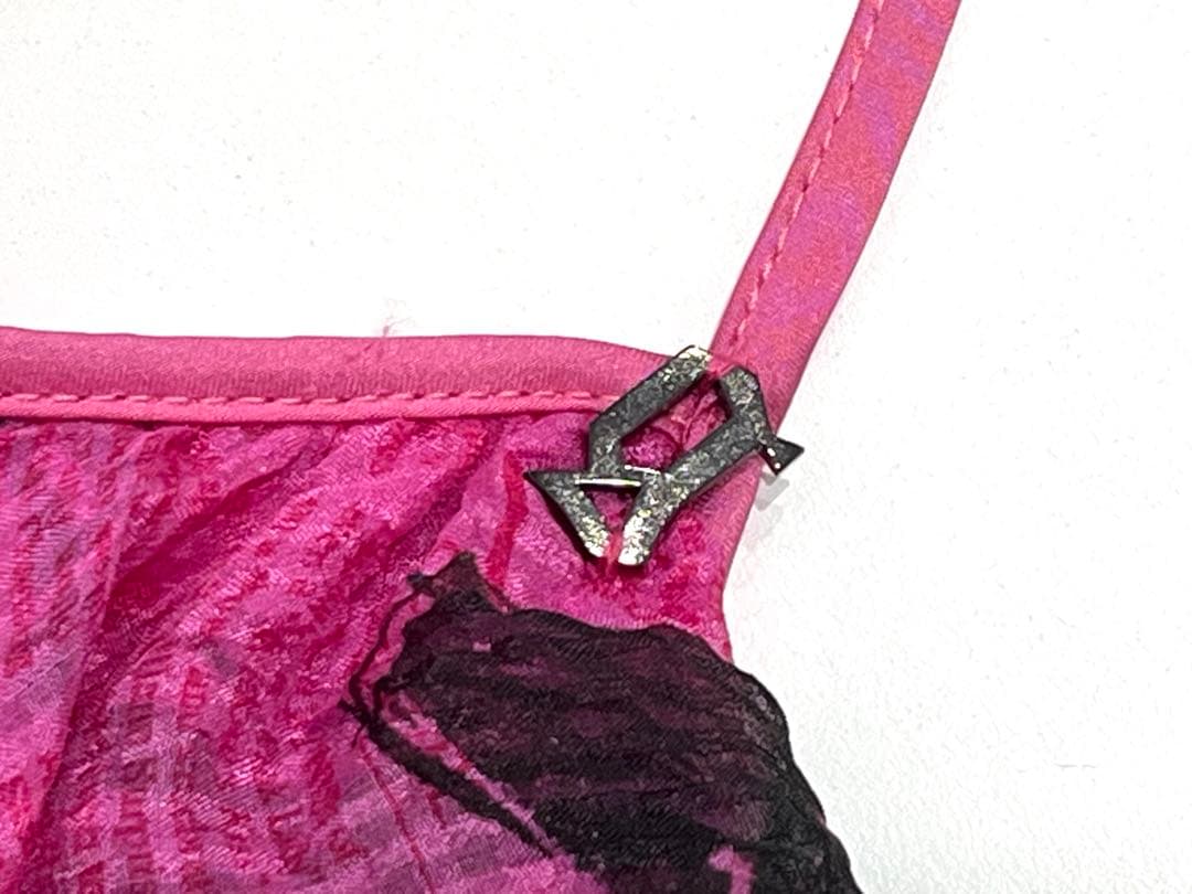 h832 新品 希少 ジョンガリアーノ プリント フリル キャミソール イタリア