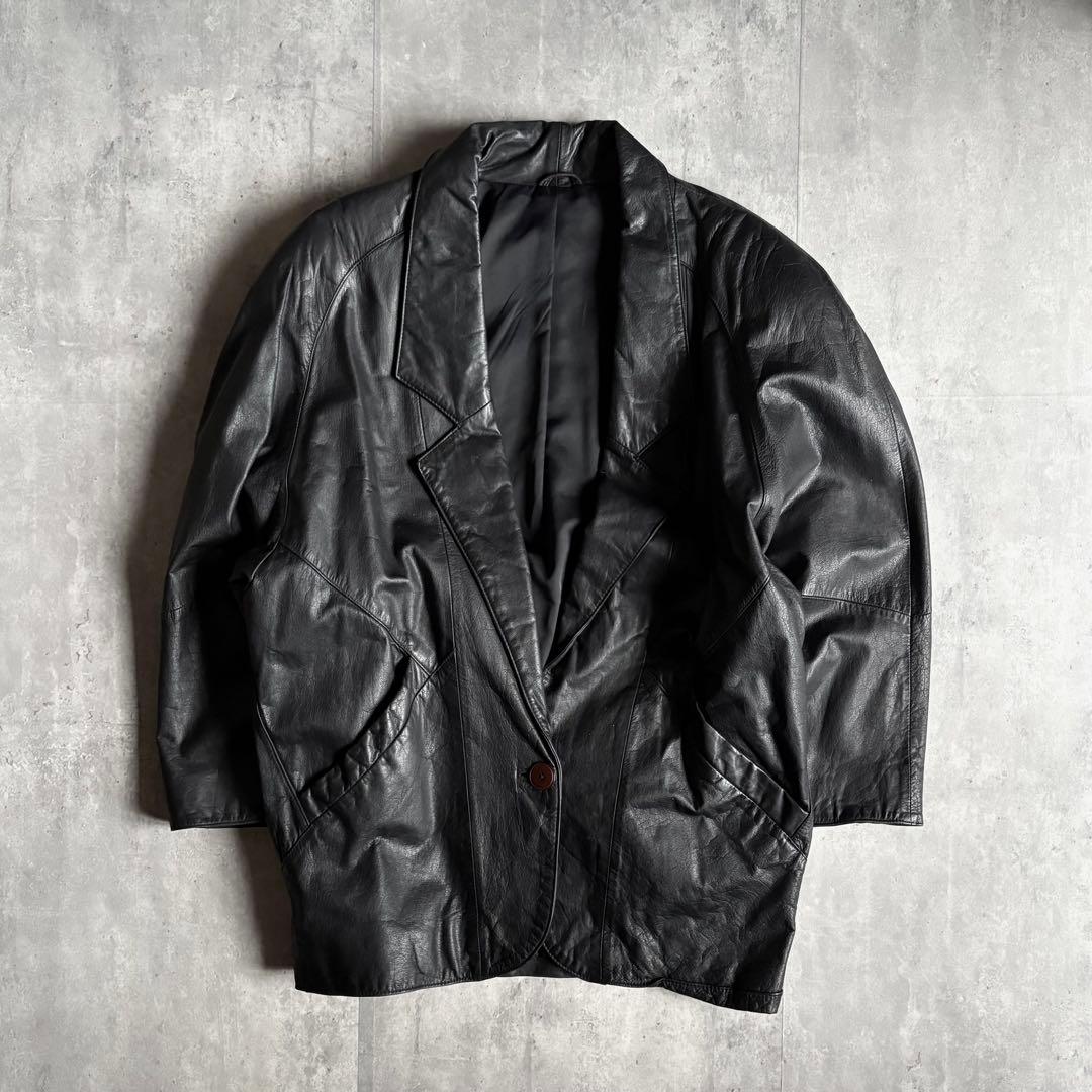 90s vintage】レザーコート レザージャケット 牛革 本革 - メルカリ