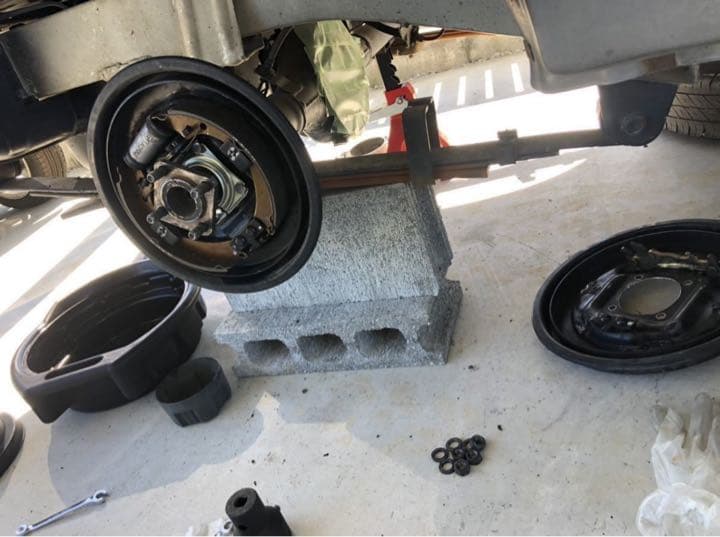 ジムニー jb23 ワンタッチ加工済み バックプレートセット シャフト