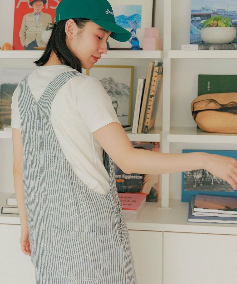 美品 niko and FINEリネンステッチジャンパースカート - メルカリ