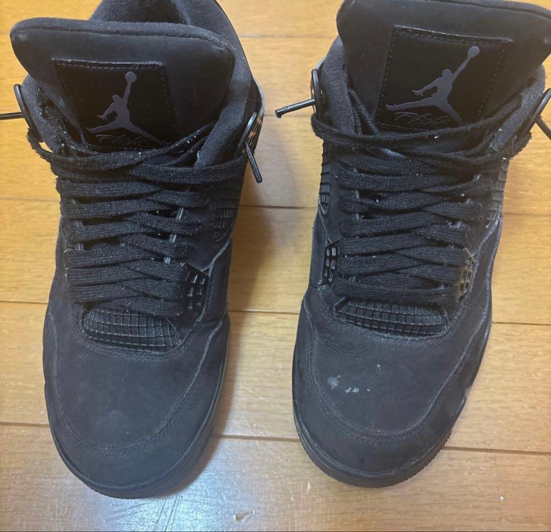 靴 aj4 black cat Nike Air Jordan 4 Retro Black Cat IB4171-010 GS & Women's Size New