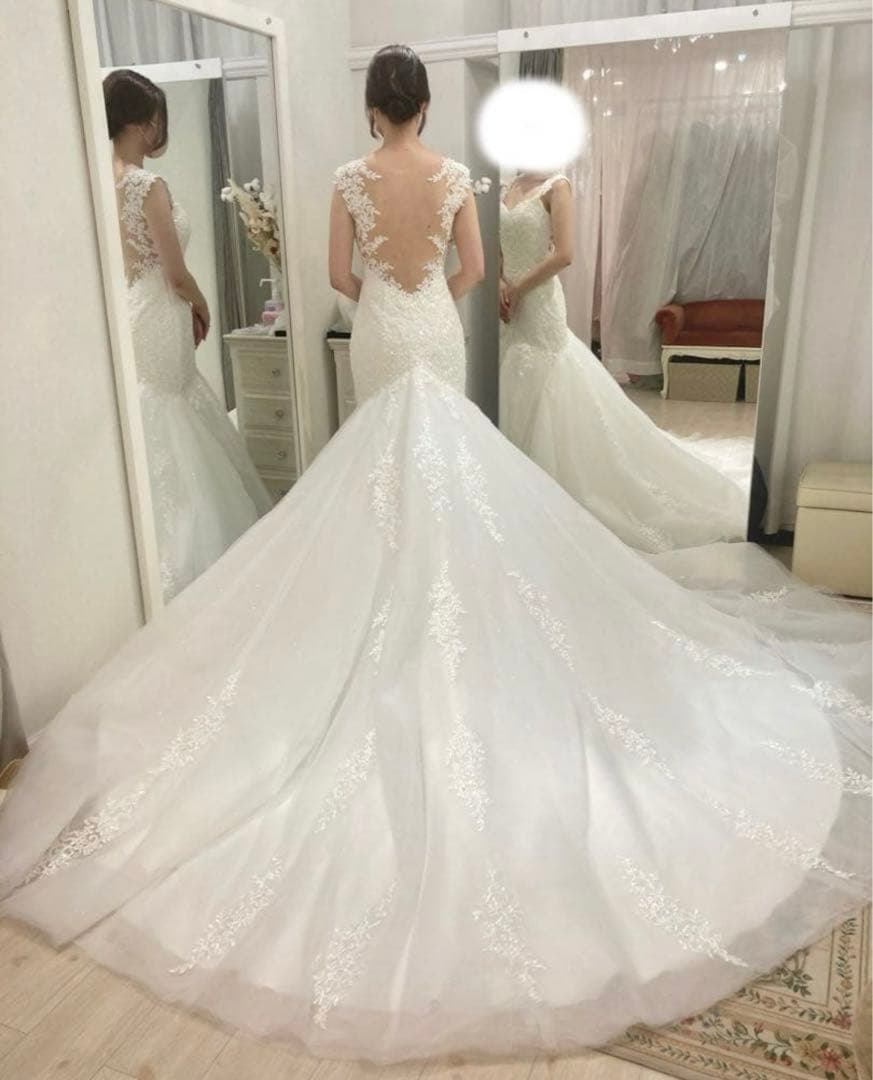 YNS WEDDING】ウェディングドレス/専用パニエ・持ち運び用バッグ付き