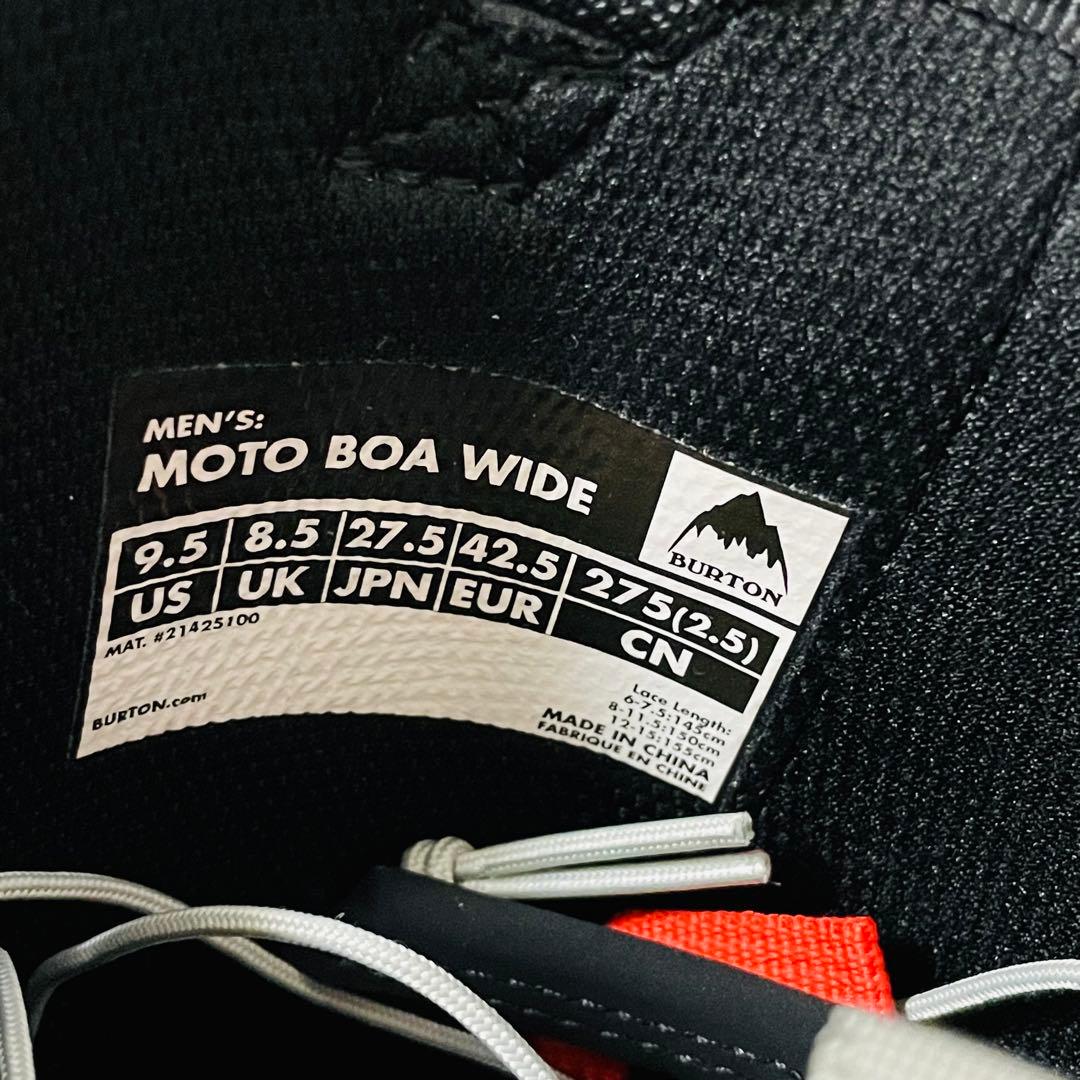 美品　BURTON MOTO スノーボードブーツ 27.5cm BOA WIDE