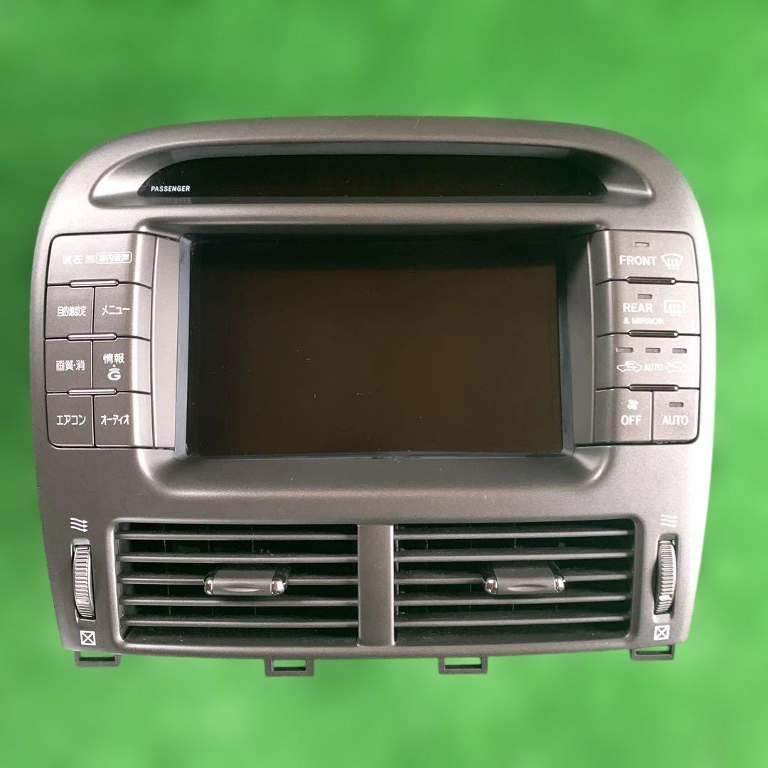 トヨタ セルシオ 30 31 後期 純正カーナビモニターパネルセット 中古品