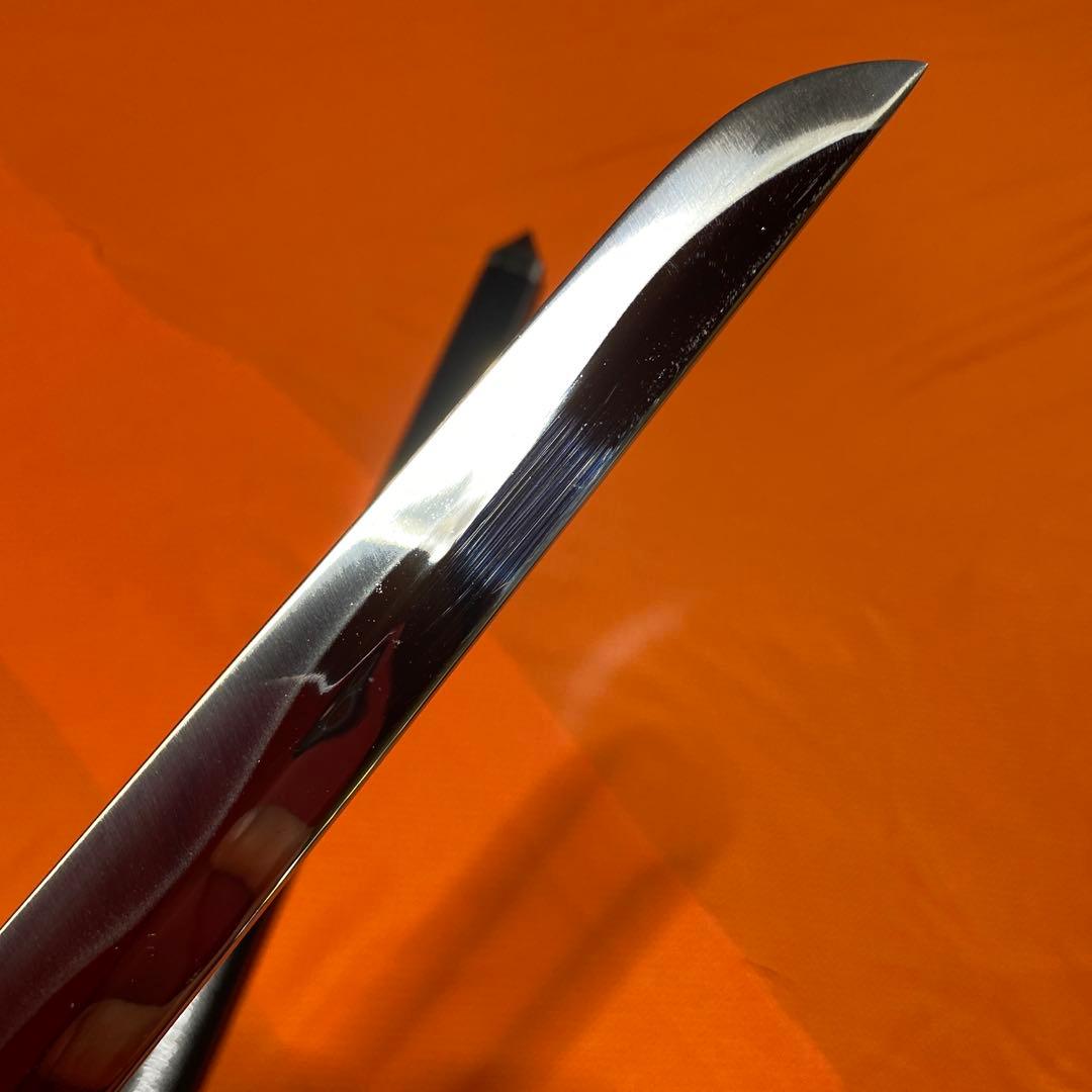 高級模造刀 黒柄黒鮫皮 鍔無し 忍者拵え 直刀