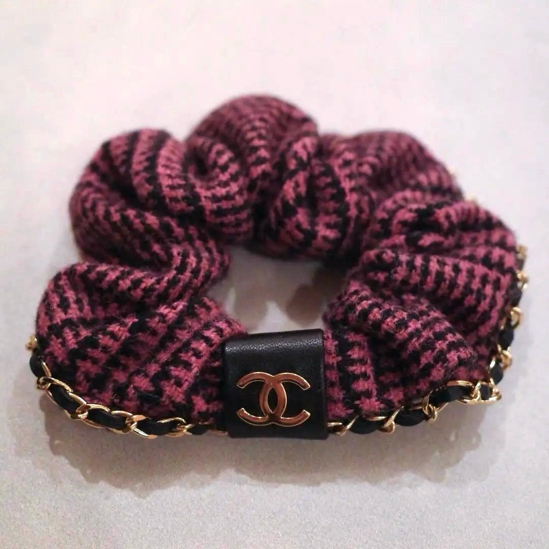 【CHANEL】シャネルツイード シュシュ 新作CHANEL☆シャネルツイリー&シュシュ入手困難 直営店1点 (CHANEL