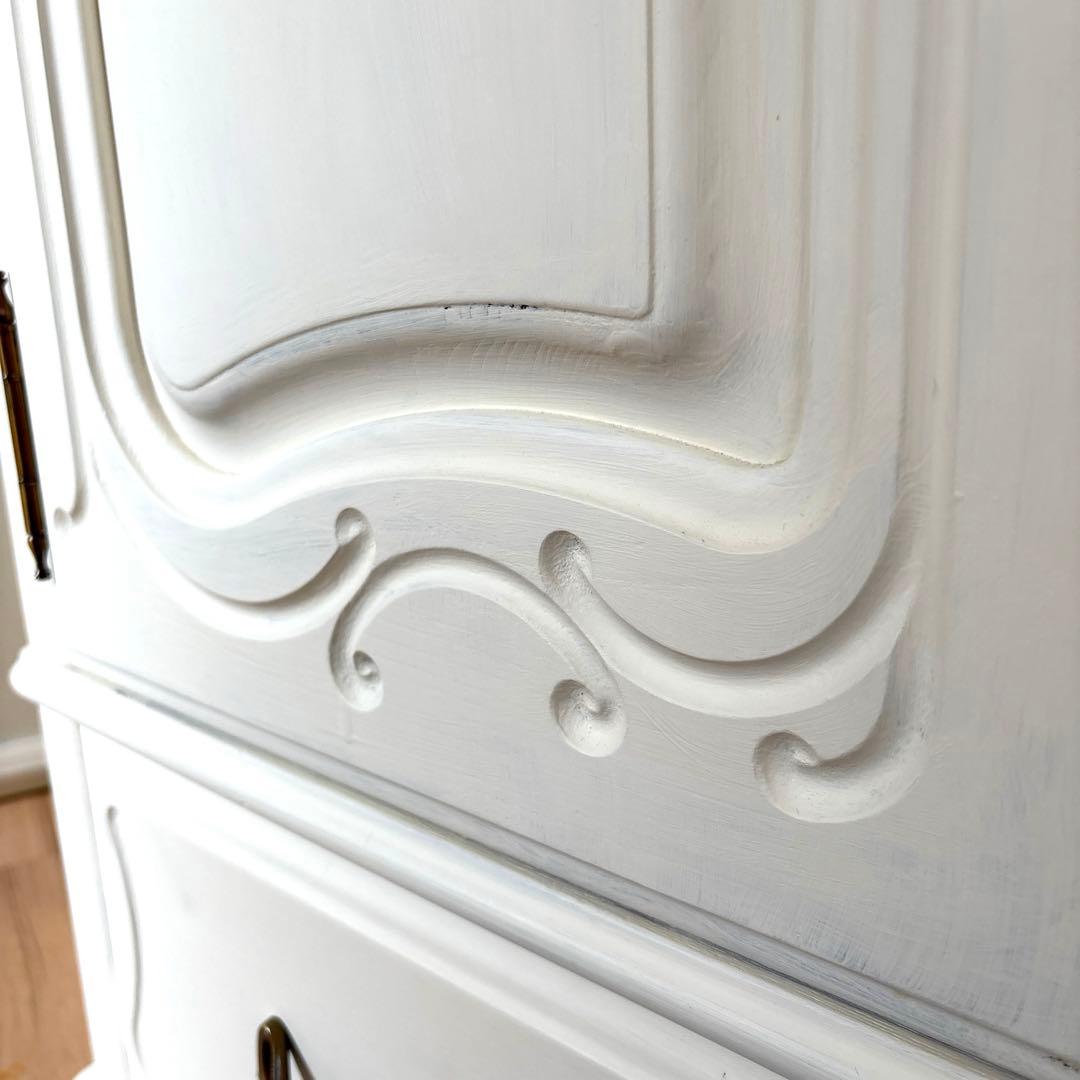 s*s様 【リメイク家具】洋風 婚礼タンス 姿見付き オフホワイト ミルク