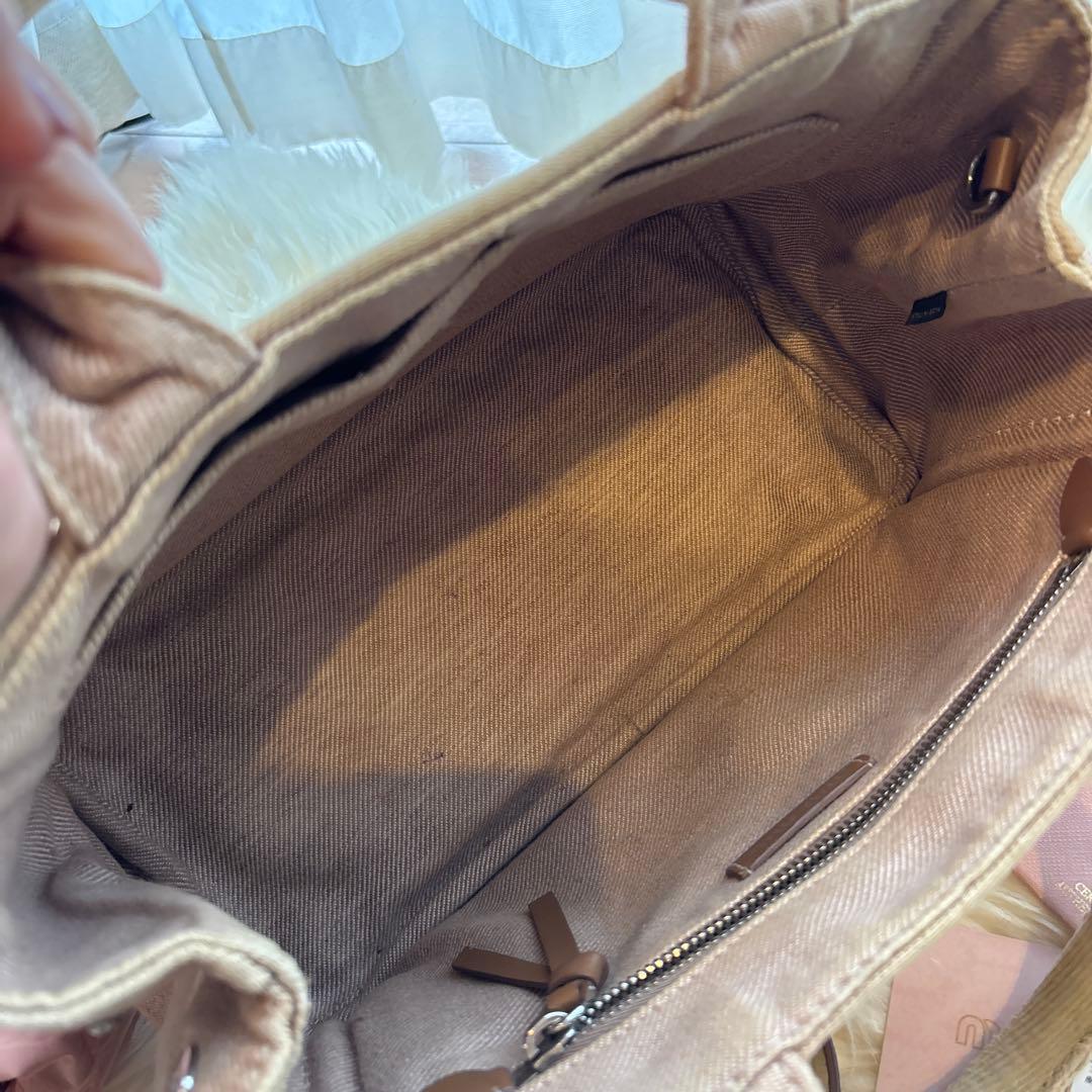 わんわん様専用 miumiu ジャガードロゴデニムトート カナパ - メルカリ