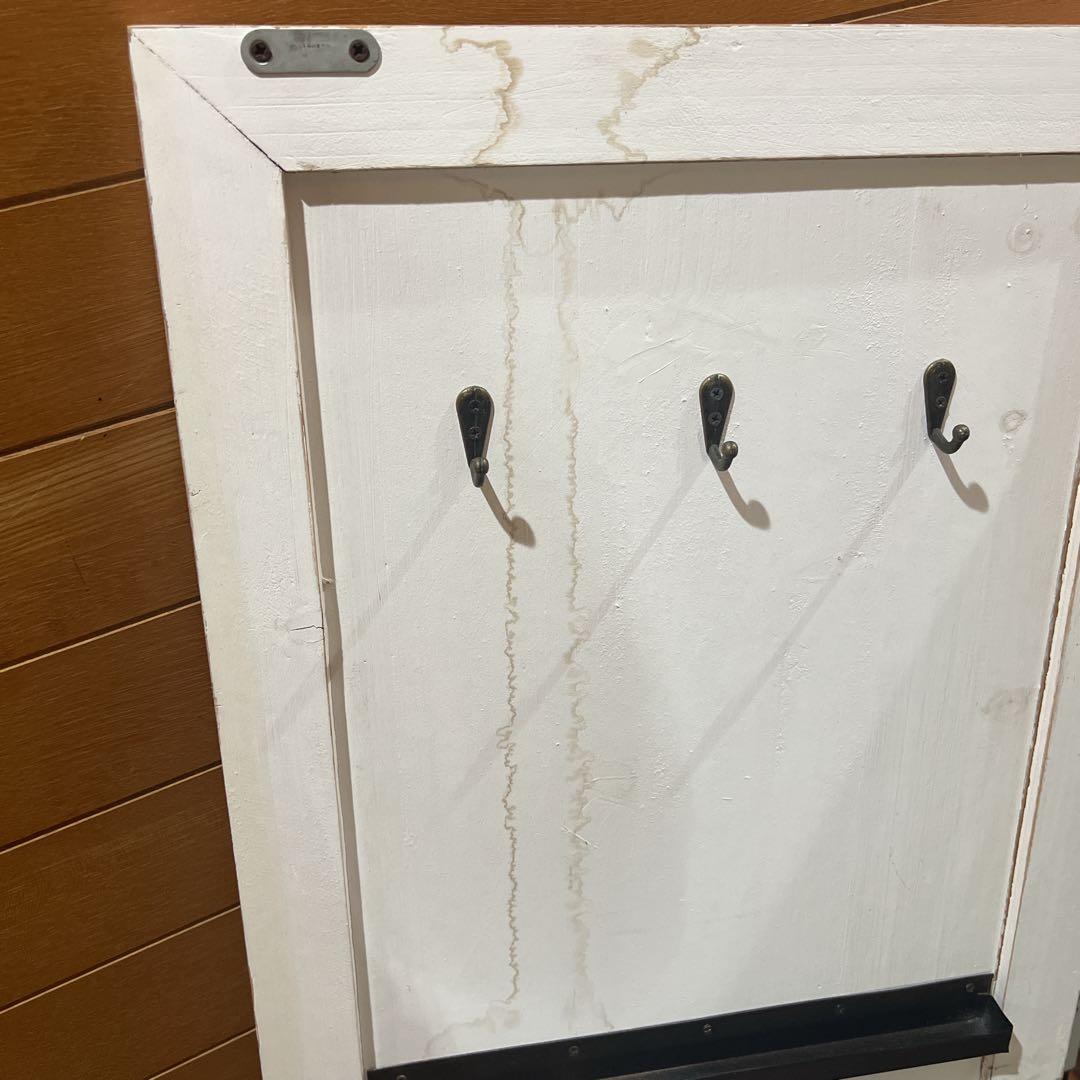 KIKU様専用ホワイト アンティーク風 スタンドミラー ドアミラー 木製 姿見