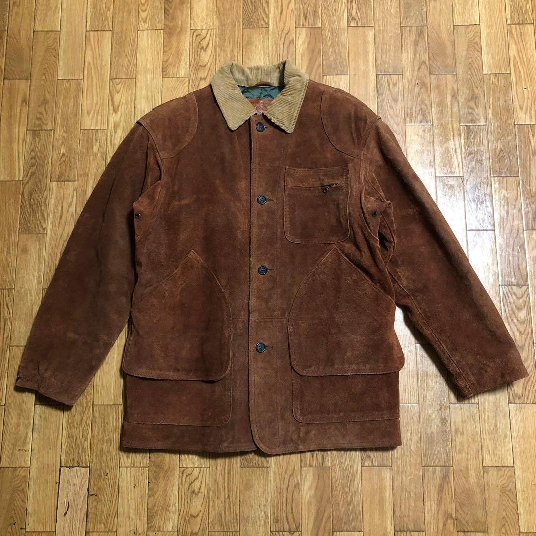 90s USA製 GOLDEN BEAR スエード ジャケット レザー 茶 S - メルカリ