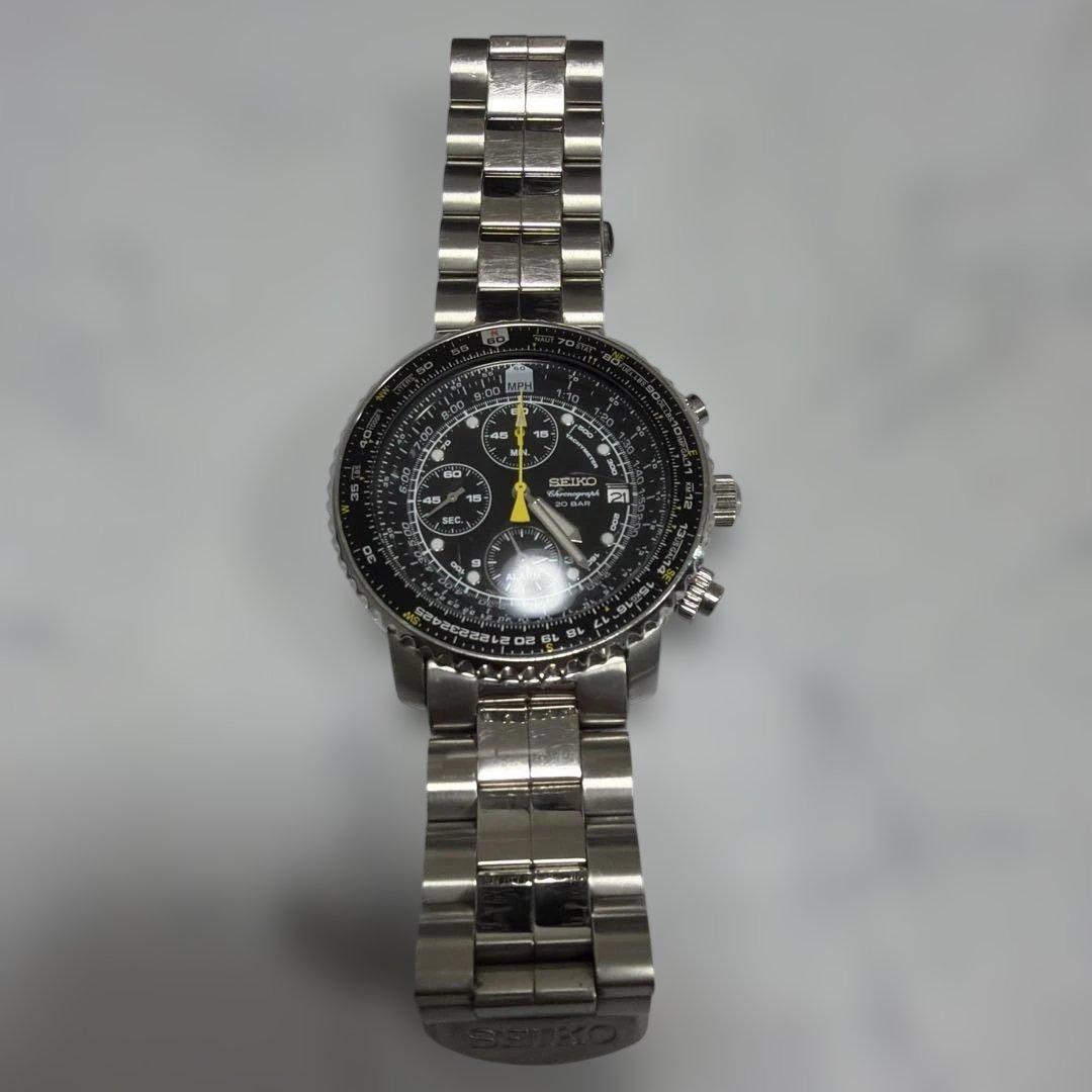 セイコー】パイロットウォッチ クロノグラフ SNA411 SEIKO - メルカリ