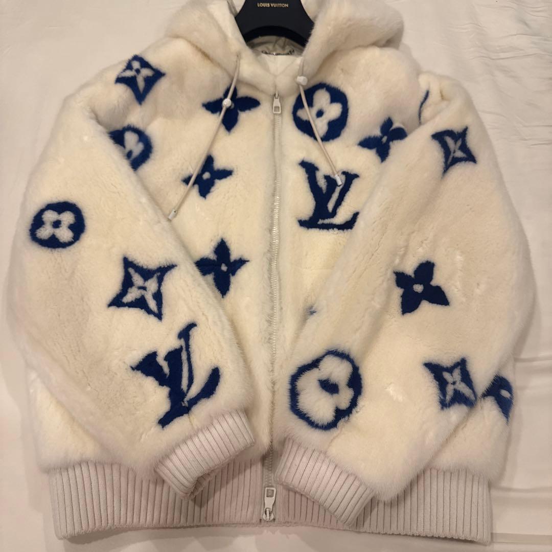 ルイヴィトン 21AW HIL10ETKX モノグラムミンクファー コート 48