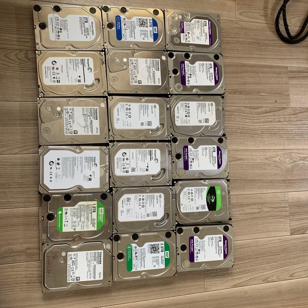 HDD ジャンク 18台 まとめ売り 6TB/4TB/3TB/2TB/1TB - メルカリ