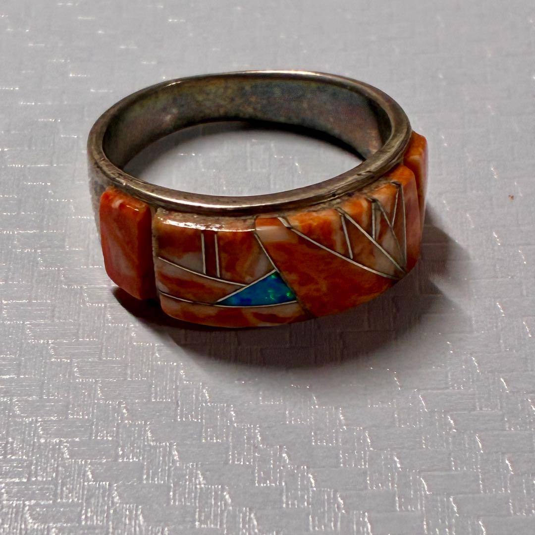 スパイニーオイスターシェル 925 シルバーリング USAハンドメイド SV925 富の象徴・・スパイニーオイスターシェルring（9～23号