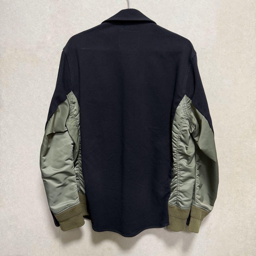 sacai 20aw コントラストディテールスリーブドッキングジャケット 1