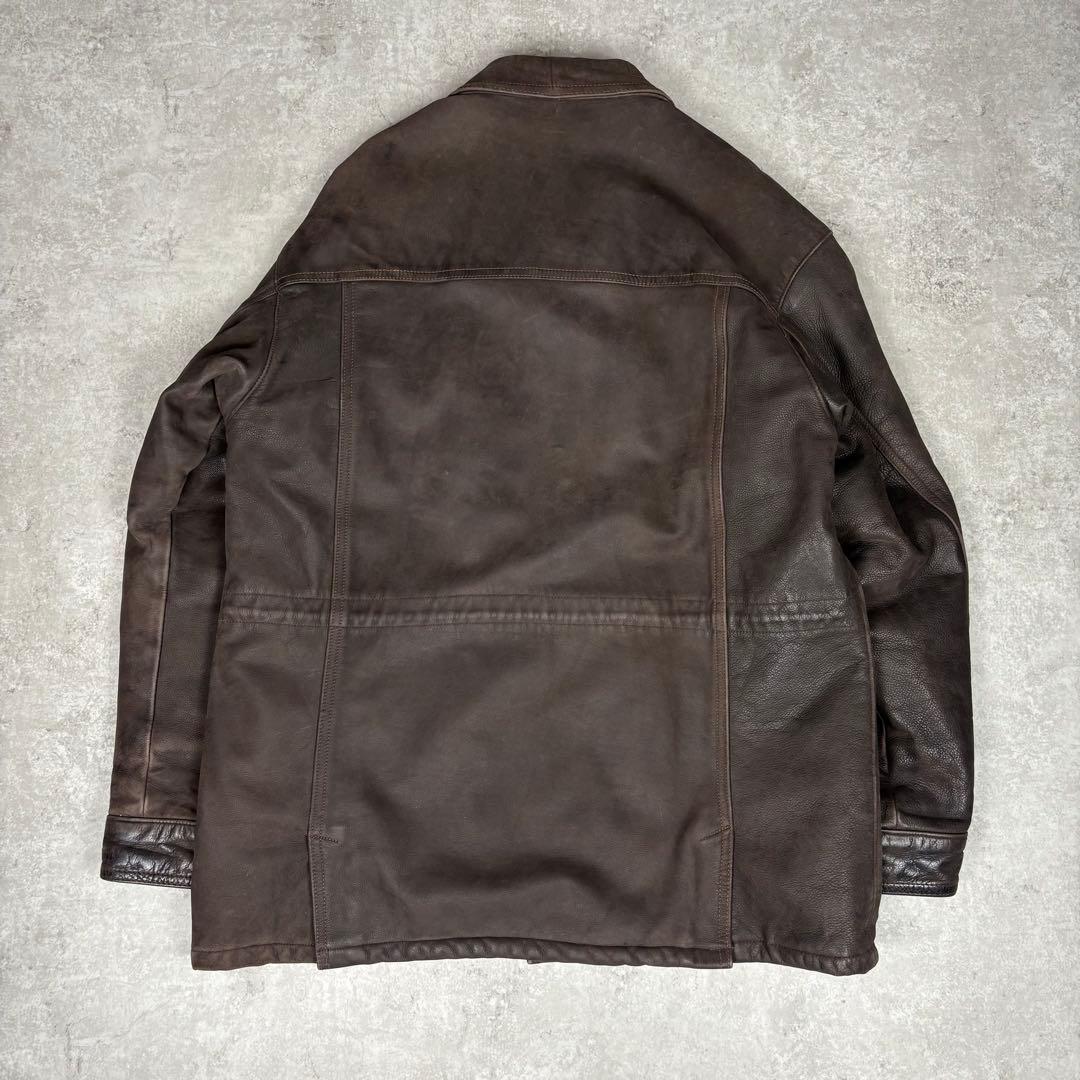 ショット Schott カーコート 42 ブラウン レザー 茶タグ USA製 - メルカリ