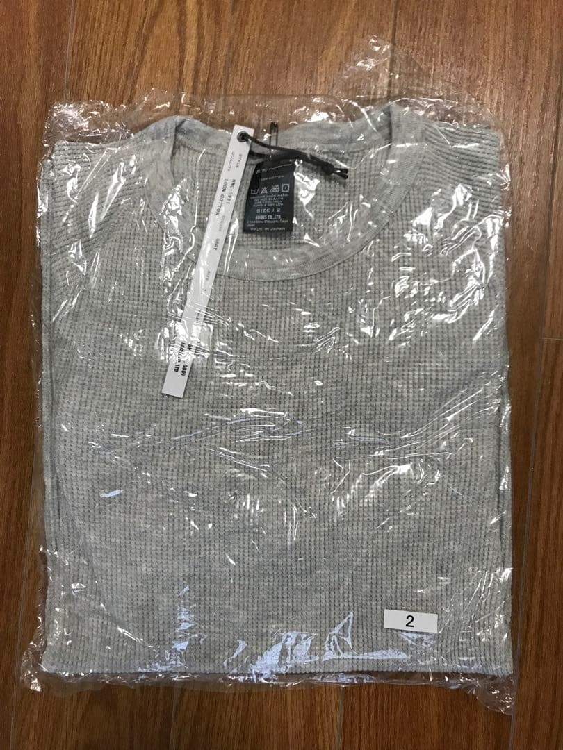 新品未使用 ナンバーナイン サーマルカットソー グレー ロンT 宮下