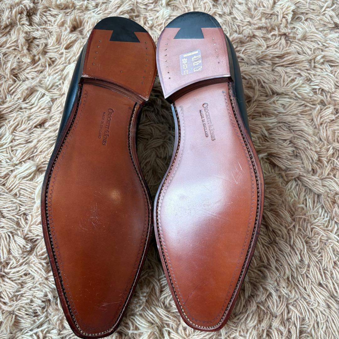 【未使用】クロケット＆ジョーンズ ホールカット レザー 7.5E レザーシューズ