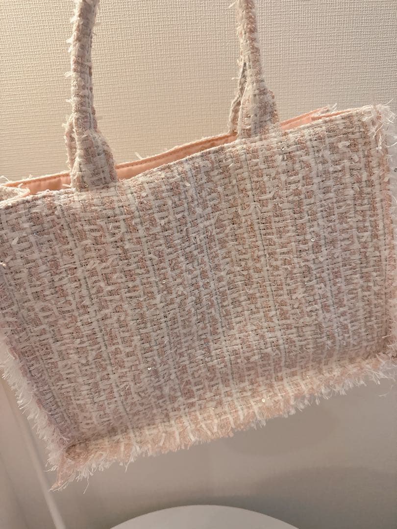 ÉPINE epineエピヌ ツイード ブックトートバック ピンク A4サイズ