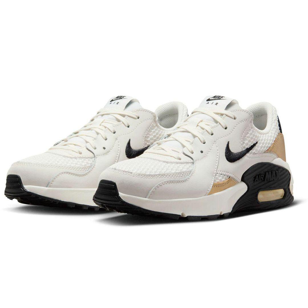 NIKE エア マックス エクシー ホワイト×ゴールド - メルカリ