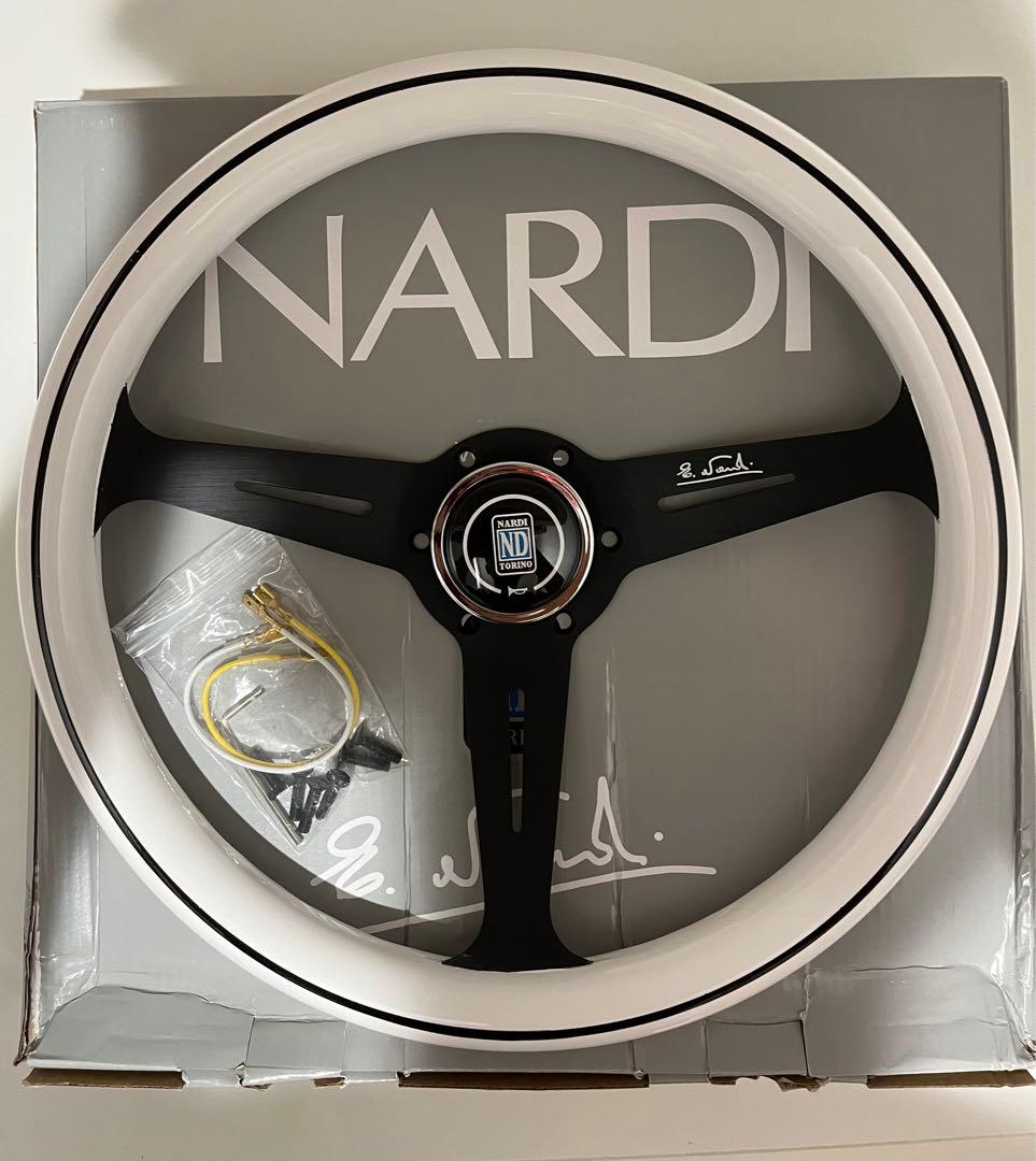 NARDI ナルディ ステアリング クラシック ウッド ホワイト350mm - メルカリ