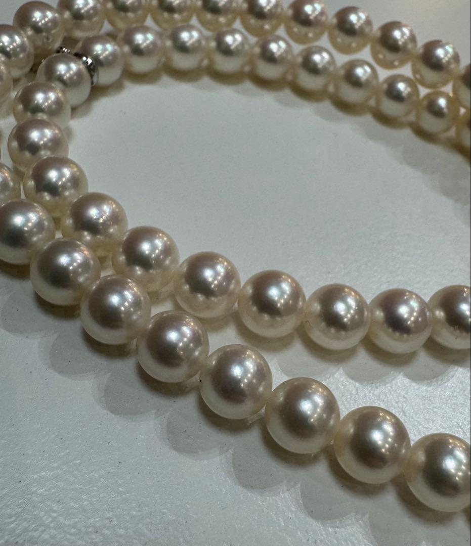 ミキモト　真珠　パール　ネックレス　SIL　Mチャーム付き　6.5m～7.0m