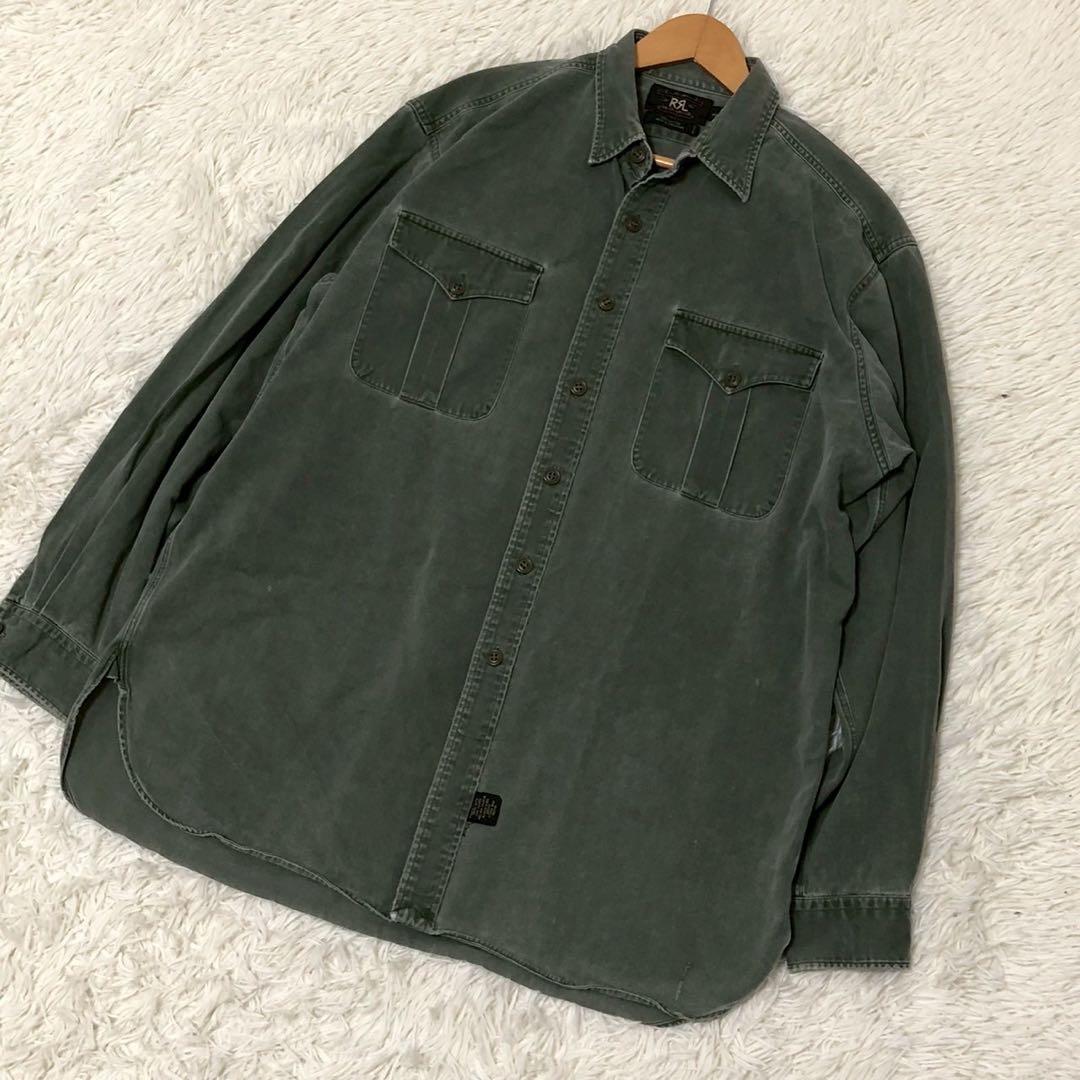美品◎RRL Double RL タンガリーシャツ シャツジャケット Lサイズ RRL(ダブルアールエルラルフローレン):シャツジャケット - Linkle