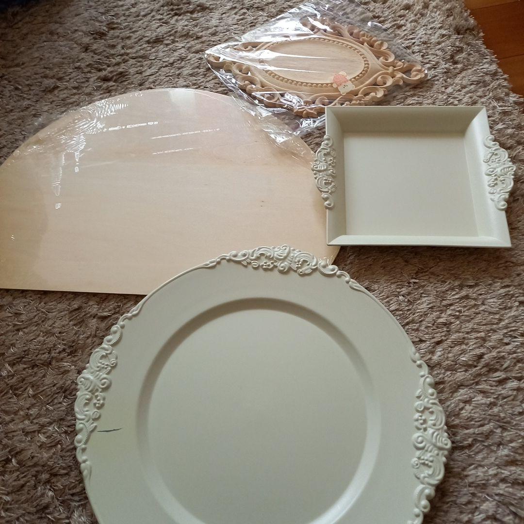 トールペイント白木 ティンレースプレート チャージャープレート